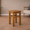 Taboret drewniany (sosnowy) - Ciemny dąb